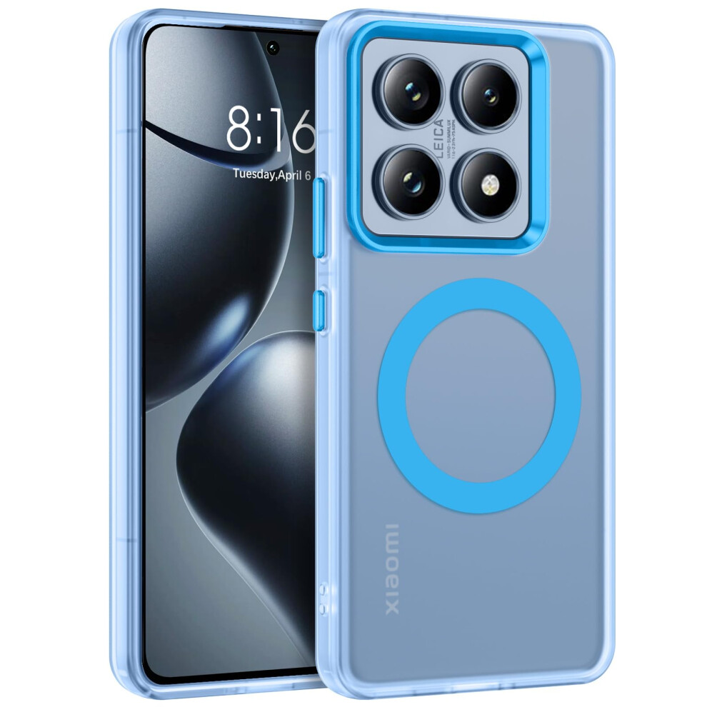 Magsafe Shockproof Case Slim Translucent Nonslip Grip Protective Cover For Xiaomi 14T Pro Blue 9771547065821