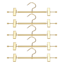5Pcs Trouser Hanger Clips Aluminum Alloy Anti Slip Pants Skirt Drying Rack Trousers Clips Wardrobe Clothes Hangers