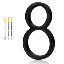 5.6 inch Floating House Number, DIY Modern House Numbers, Garden Door Mailbox Decor Number with Nail Kit, Coated Black 8