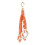 Boho Macrame Keychains with Wood Bead and Seashells, Handmade Accessories Keychain for Purse Keys, Orange 1