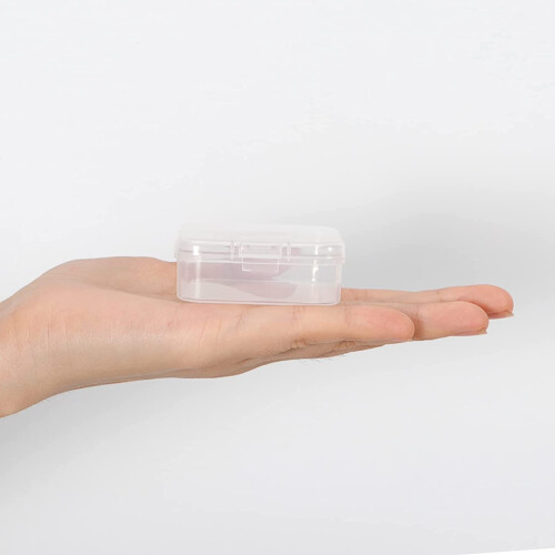 Clear Plastic Beads Storage Containers Box Storage Containers with Hinged Lid Bead Storage Box for Coins,8 Pcs 1