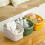 Kitchen Storage Box Container Cabinet Tableware Storage Box Spice Box Sundries Stationery Cosmetic Storage(Yellow) 5
