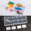 6Pcs Clear Compartment Plastic Organizer Container Box,Small Stackable Storage Box with Adjustable Crafts Accessories 6