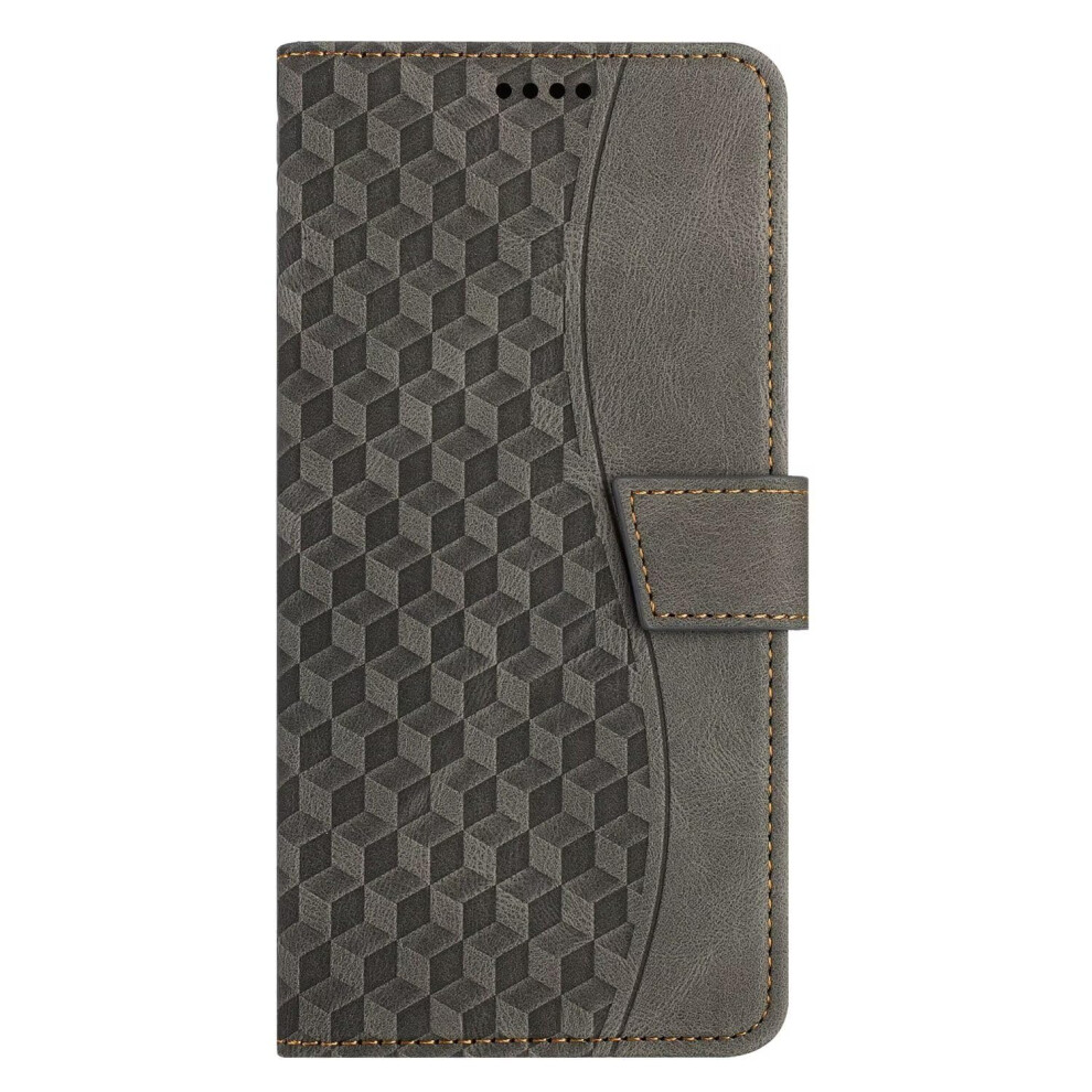 Vintage Pu Leather Wallet Case For Samsung Galaxy A41, Magnetic Closure Flip Cover With Card Slots And Kickstand, Shockproof Protection Gray 9073542734642