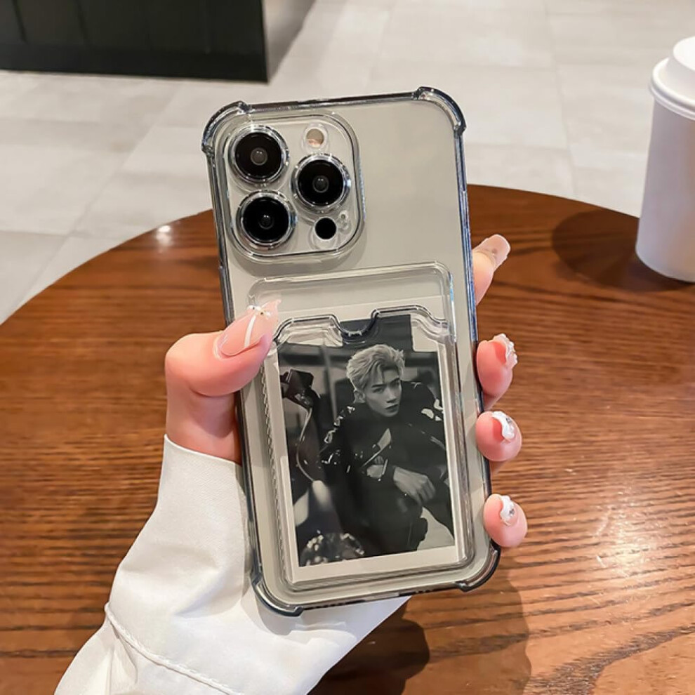Clear Wallet Phone Case For Iphone 15 Pro, Shockproof Tpu Cover With Card Holder And Camera Guard 9330225037422
