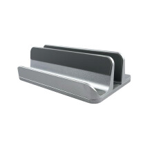Laptop Vertical Stand Aluminum Adjustable Holder with Silicone Grip for SpaceSaving Desktop Storage