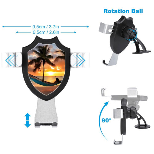 Universal Car Phone Holder Mount with Adjustable Angle for Dashboard, Windshield and Vent 1