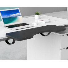 Ergonomic Arm Rest for Desk with Adjustable Keyboard and Mouse Tray, Soft Padded Under Desk Support