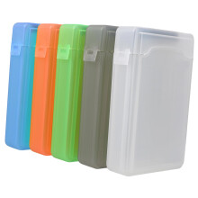 5pcs Hard Drive Case Set with Anti‑Shock Protection, Durable Hard Shell for Safe Travel Storage in White Green Gray