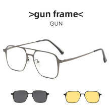 (GunFrame)Chen Wei Ting Style Sonnenbrille 3in1 magnetisch polarisiert Nachtsicht Uv400 für Sport Outdoor