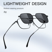 (BlackFrame)Chen Wei Ting Style Sonnenbrille 3in1 magnetisch polarisiert Nachtsicht Uv400 für Sport Outdoor