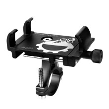 (Black A) Bicycle Alloy Aluminum Phone Holder For Emotorcycle And Navigation Delivery