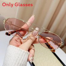 (GoldFramePink)Klassische elliptische Sonnenbrille mit goldenem Gestell und PC-Gläsern für Outdoor-Aktivitäten und Partys