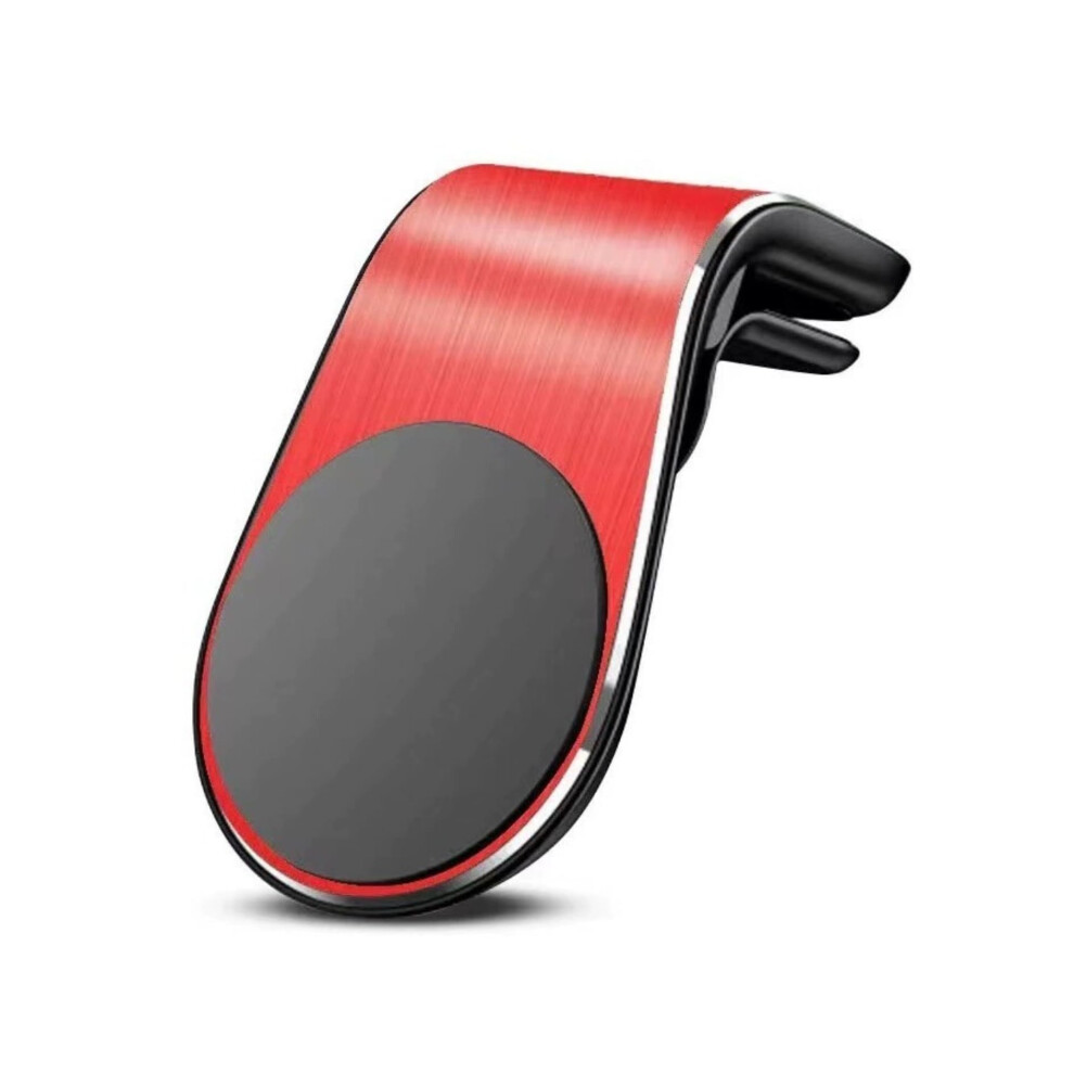 Magnetic Car Phone Holder With Onehand Operation, Stable Dashboard And Vent Mount Design Red 9771547563402