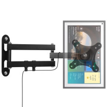 Monitor Wall Mount with 360 Rotation, Adjustable Arm for 1528 Inch VESA Monitors, HeavyDuty Support