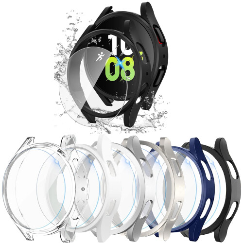 Case with Tempered Glass Screen Protector for Galaxy Watch 6 40mm, Scratch Resistant, Precise Fit 1