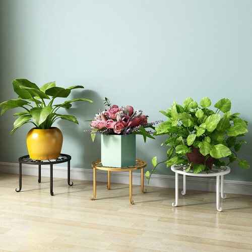 Modern Simple Styles Metal Plant Rack Rusts-cream white 2