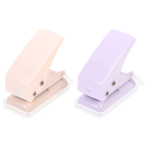 2Pcs Compact Hole Puncher Strong Penetration for Home Office Crafts