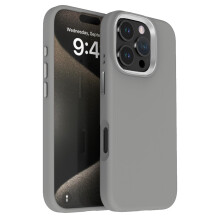 Case Shockproof Waterproof Liquid Silicone Cover Gray for iPhone 16 Pro Max