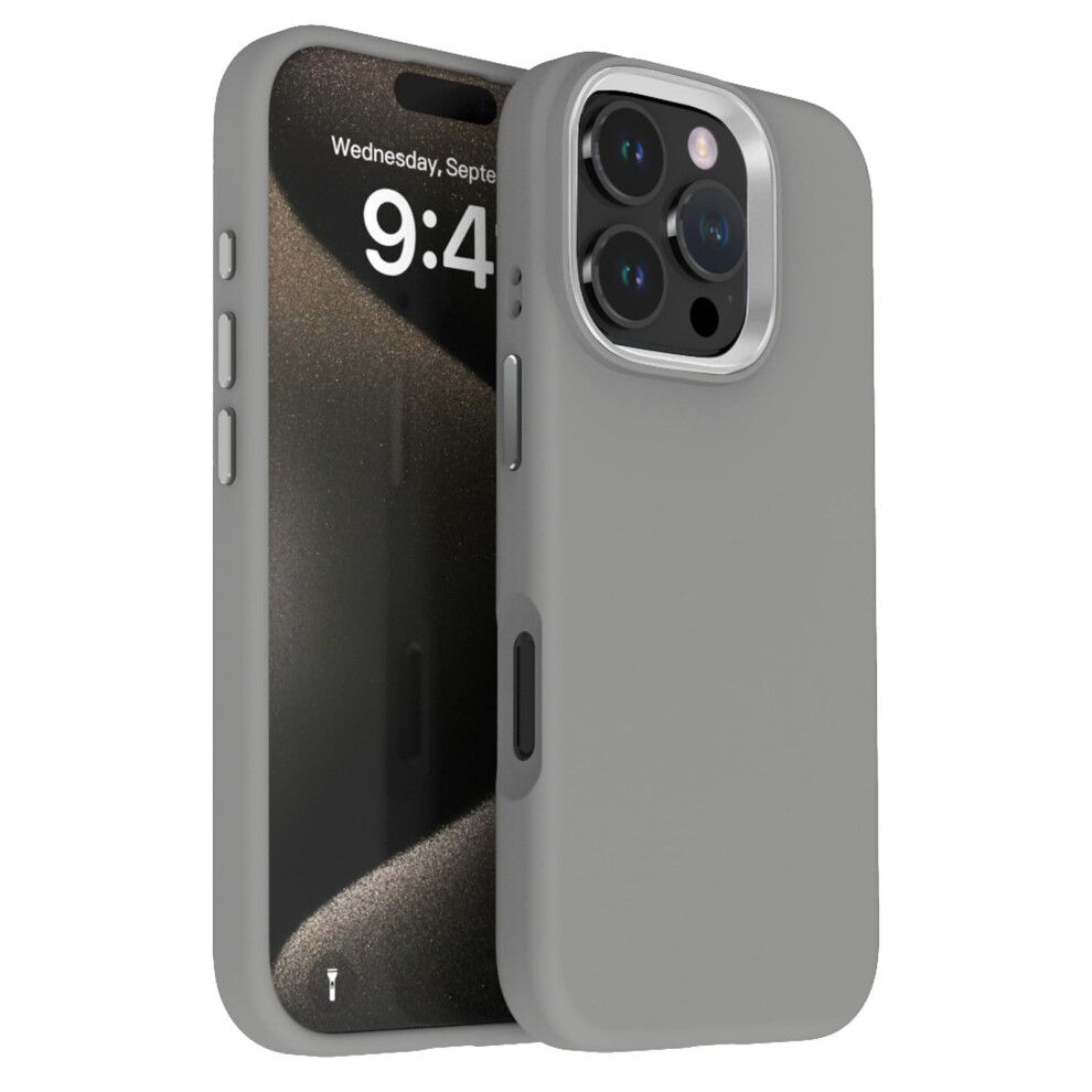 Case Shockproof Waterproof Liquid Silicone Cover For Iphone 16 Pro Max Gray 9092120806557