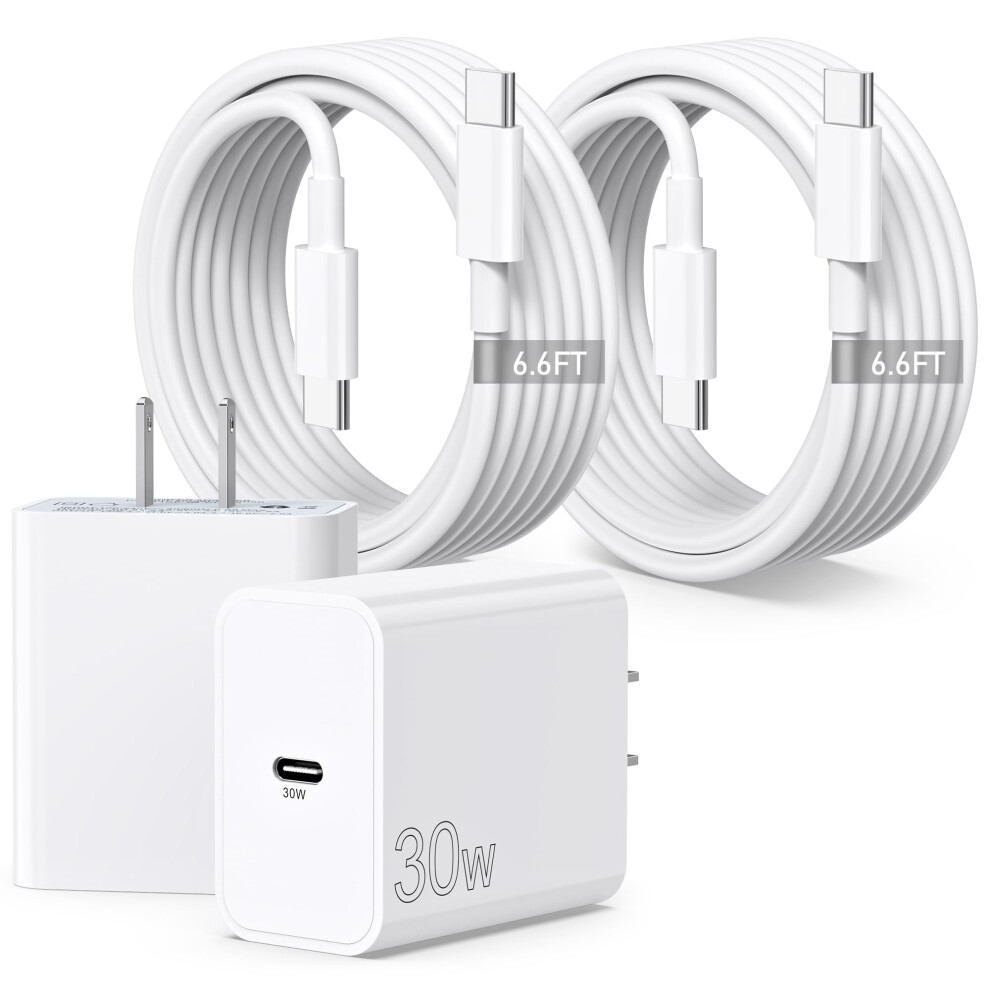 2025 Upgraded 2 Pack 30W Usb C Fast Charger For Google Pixel With Dual Ports And 6Ft 60W Cable White 9092120806762