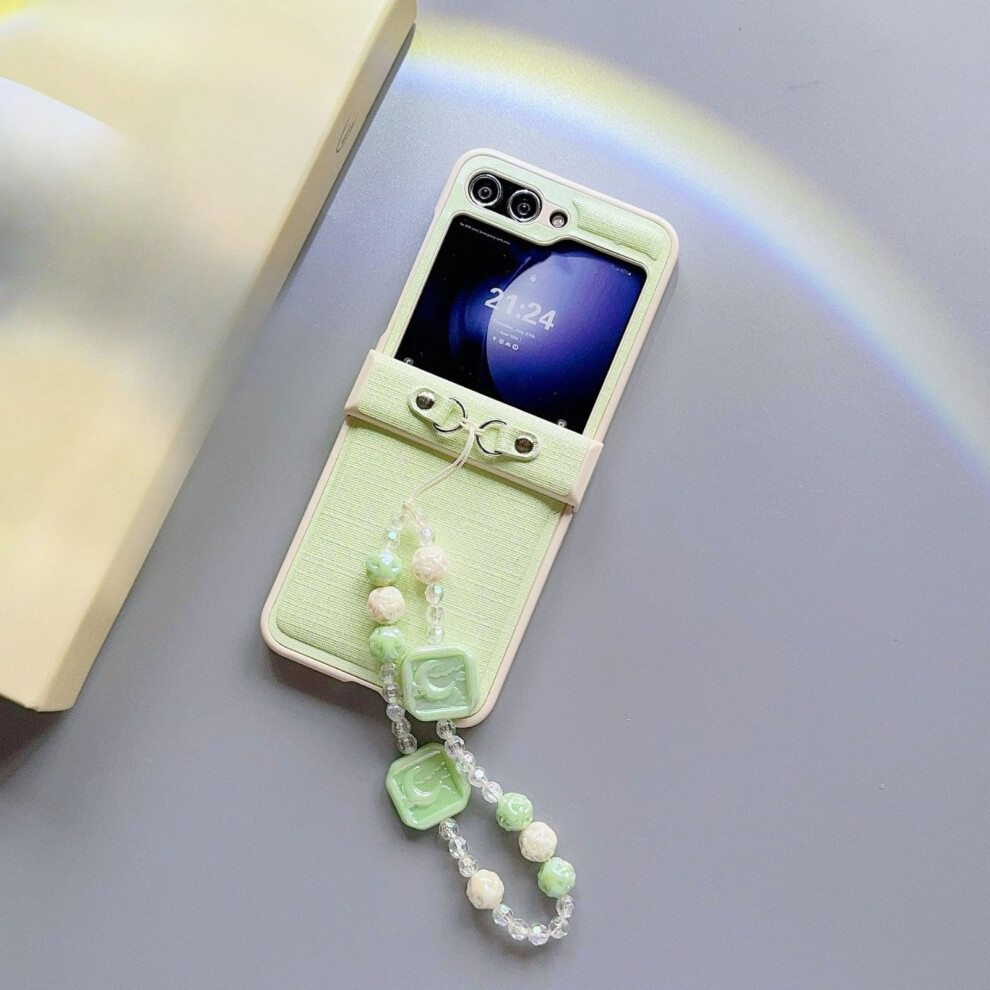 Slim Shockproof Case With Bracelet Strap For Women For Samsung Galaxy Z Flip 6 Green 9771547069102