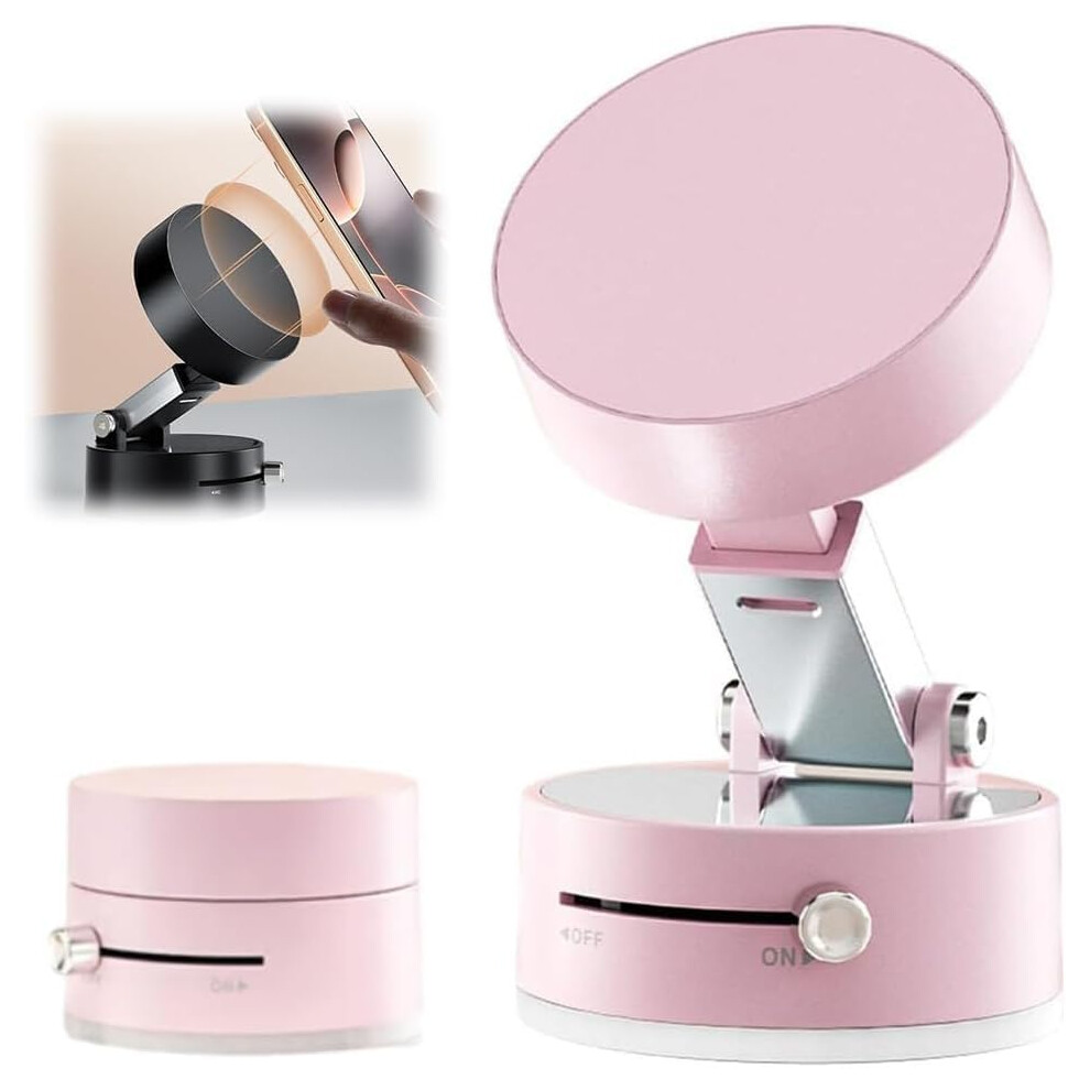 Magnetic Phone Holder With Vacuum Lock, Foldable Retractable Doublesided Mount For All Smartphones 9092120807004