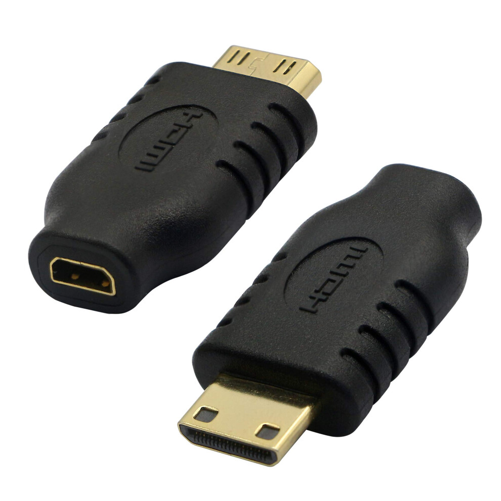 Micro Hdmi To Mini Hdmi Adapter 2 Pack, 4K Uhd Goldplated Plug And Play Converter For Camera And Tablet 9771547640837
