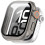 Protective Case for Apple Watch 45mm Series 9 8 7, Shockproof Full Coverage Hard PC Screen Protector 4