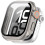 Protective Case for Apple Watch 45mm Series 9 8 7, Shockproof Full Coverage Hard PC Screen Protector 5