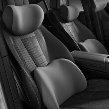 Car Headrest Pillow and Lumbar Cushion for Ford Mustang MachE 20212023, Memory Foam Neck and Back Support