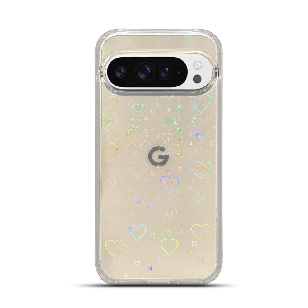 Clear Iridescent Shockproof Bumper Case With Precise Fit For Women For Google Pixel 9/9 Pro 9771547069782