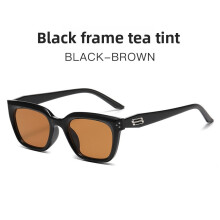 (BlackFrameTea)Michael stilvolle Cat Eye Sonnenbrille mit UV400 mit PC-Gläsern Sommer für