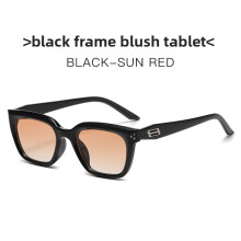 (BlackFrameGradientOrange)Michael stilvolle Cat Eye Sonnenbrille mit UV400 mit PC-Gläsern Sommer für