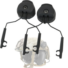 Helmet Hearing Protection Mount with ARC Rail Adapter for 3M WorkTunes, Fits OpsCore FAST Helmets