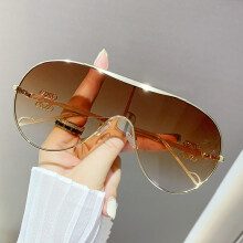 (GoldFrameGradientTea)Klassische Pilotensonnenbrille aus Metall mit UV400-Schutz für Reisen und Aktivitäten Outdoor