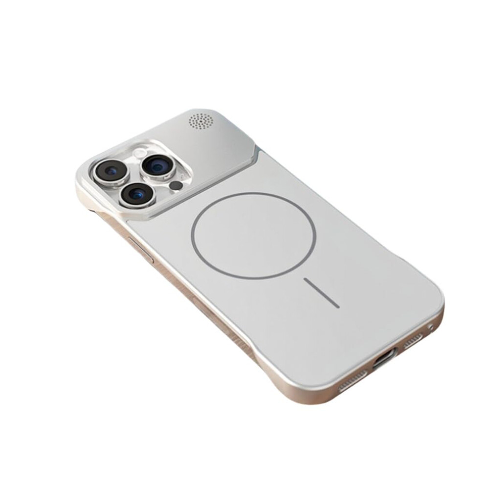 Magnetic Slim Case For Iphone 16 Pro With Shockproof Edge, Matte Antifingerprint Finish, Ultrathin Design, White 9073542736097