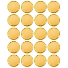 20 PièCes Disques DoréS Anneaux de Reliure Disques de Reliure en Plastique pour Cahier et Agenda Scrapbooking (Or)