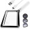 4X Rechargeable Magnifying Glass with Light 20LEDs, Handheld Rectangular Page Lighted Magnifier, 3 Brightness Modes 1