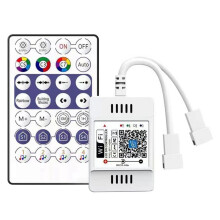 DC12-24V 28 Key RF Controller WiFi APP Music Voice Remote Control for WS2812B WS2811 RGB LED Strip Light Home Dimmer