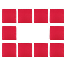 10Pcs 48X48cm Polyester Cloth Napkins for Restaurant Wedding Banquet Dinner Party, Red