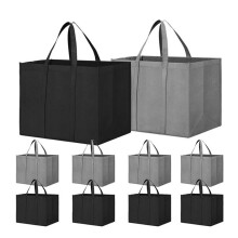 Reusable Grocery Bags 10 Pack, 35L Large Reusable Shopping Bags for Kitchen Groceries, Foldable Tote Bags