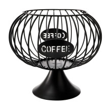 GehöHlter Kaffeekapsel-Aufbewahrungskorb Kaffeepadhalter KüChen-Aufbewahrungskorb-Organizer für Zuhause, Café, Hotel, Schwarz