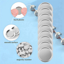 20 Pieces Gold Discs Binder Rings Plastic Book Binding Discs for Notebook and Planner Scrapbooking (Silver)