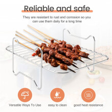 Support de Friteuse à Air pour Friteuses à Air à Double Panier, Accessoires de Friteuse à Air Compatibles pour Foodi DZ201/401
