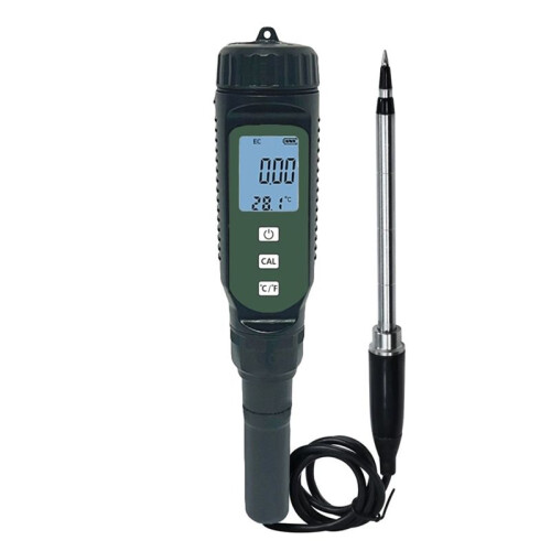 Soil EC Detector Value Temperature Detection External Probe Garden Grassland Temperature EC Detector
