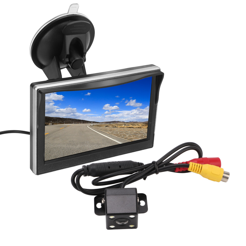 Backup Camera System Kit 5In Rearview Monitor V1 V2 12-24V For Vehicles Light 7901375526047