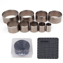 9-Teiliges Lederkreis-Schneiderwerkzeug-Set, Lochstanzer, 15 20 25 30 35 40 45 50 55 mm, Rundschneidwerkzeuge Aus Hochlegiertem Stahl