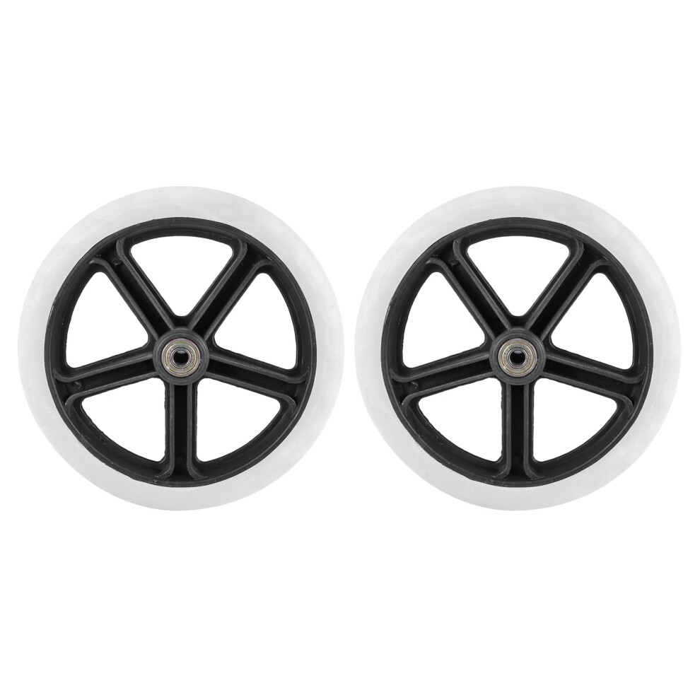 Semoic 2Pcs 200Mm (8 Inch) Rubber Small Non Marking Wheelchair Wheel Accessories Pp Rubber Chair Caster Wheels Roller