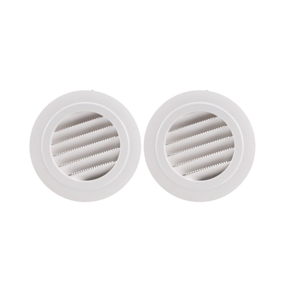 2 Pieces 4 Inch Air Vent Louver, Air Grill Cover With Built-In A Fly Screen For Bathroom Office Home 6032593477093